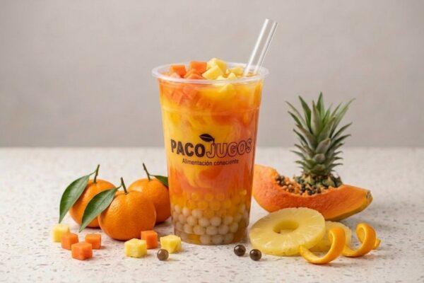 Bubble Juice Papaya + Piña + Naranja